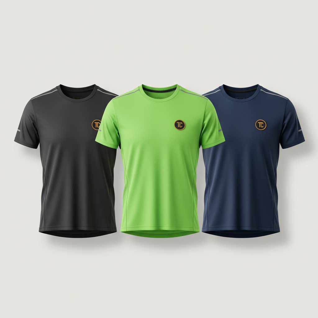 TCB running shirt product mockup
